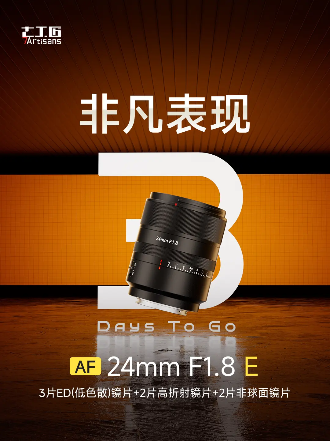 非凡表现！。全画幅AF 24mm F1.8 E口 上新倒计时3天！