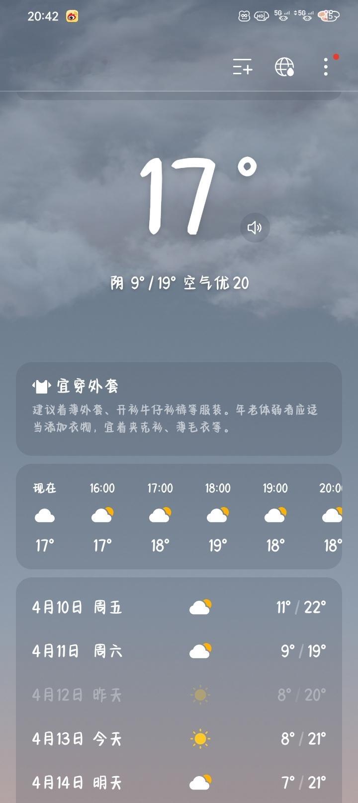 这个温度不应该这么冷啊！但是我好冷啊！