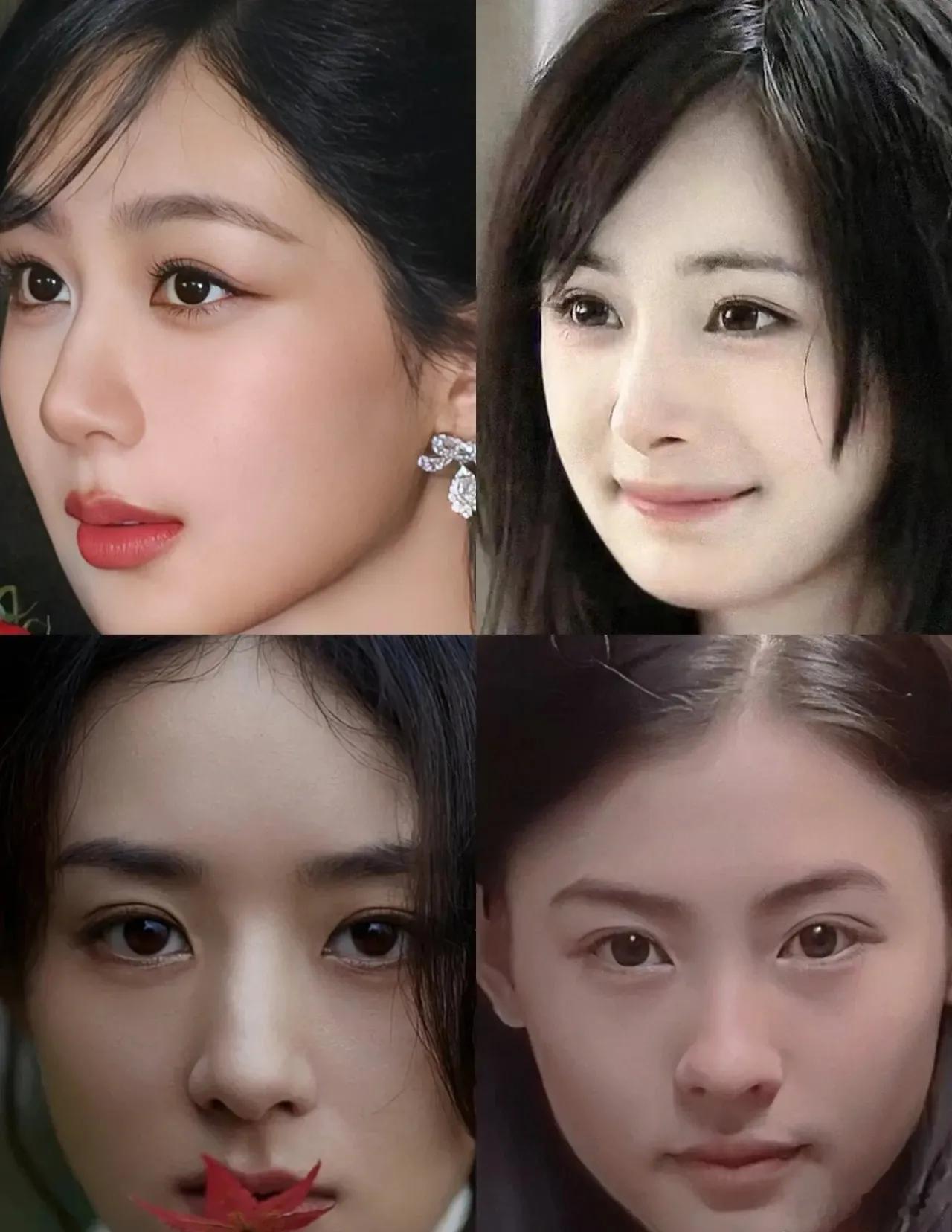 内娱的女明星好像都是双眼皮，没看到单眼皮 ​​​