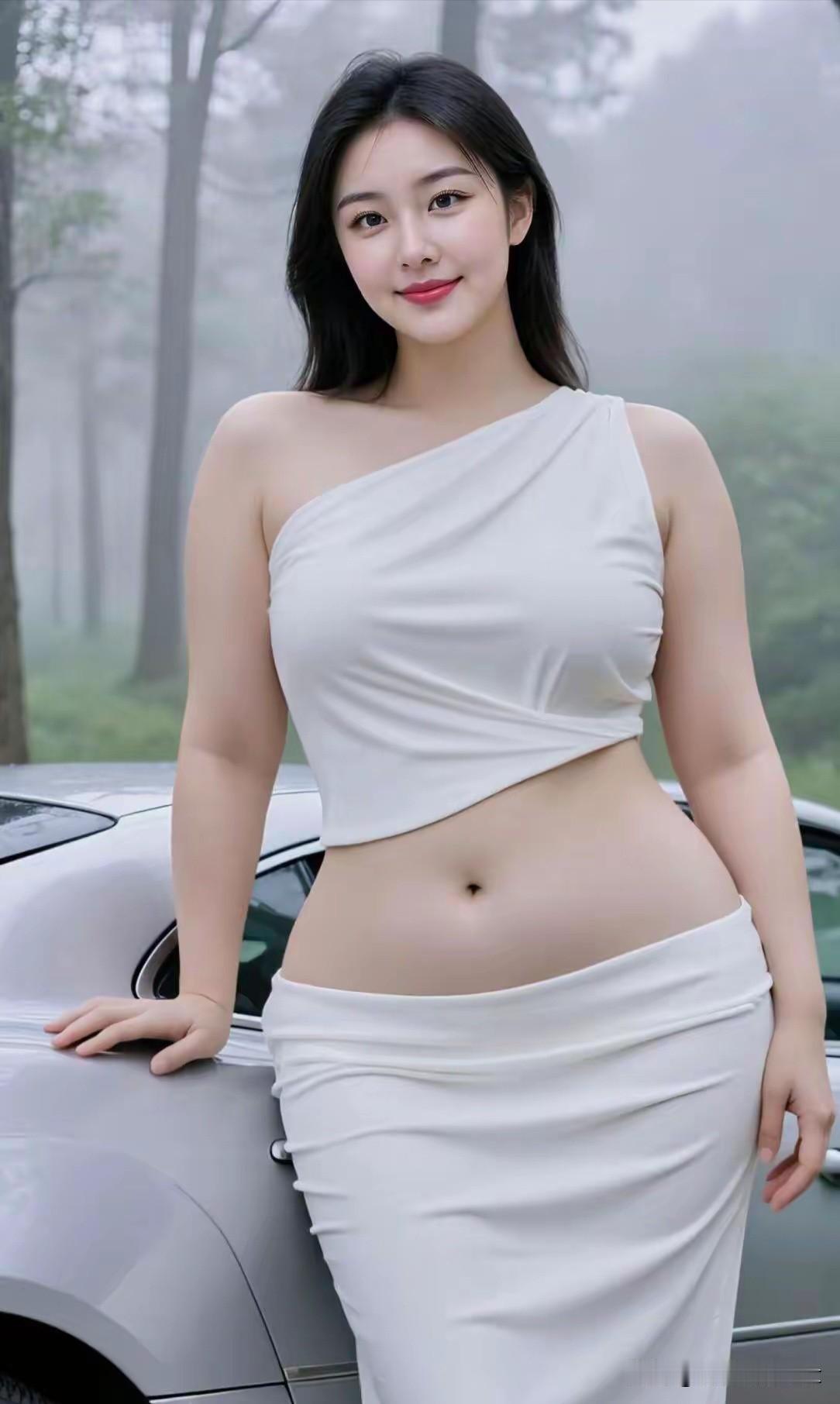 满庭芳·雾林倩影
 
雾锁幽林，烟凝寒翠，晓风轻拂芳丛。
素衣斜绾，玉露湿眉峰。