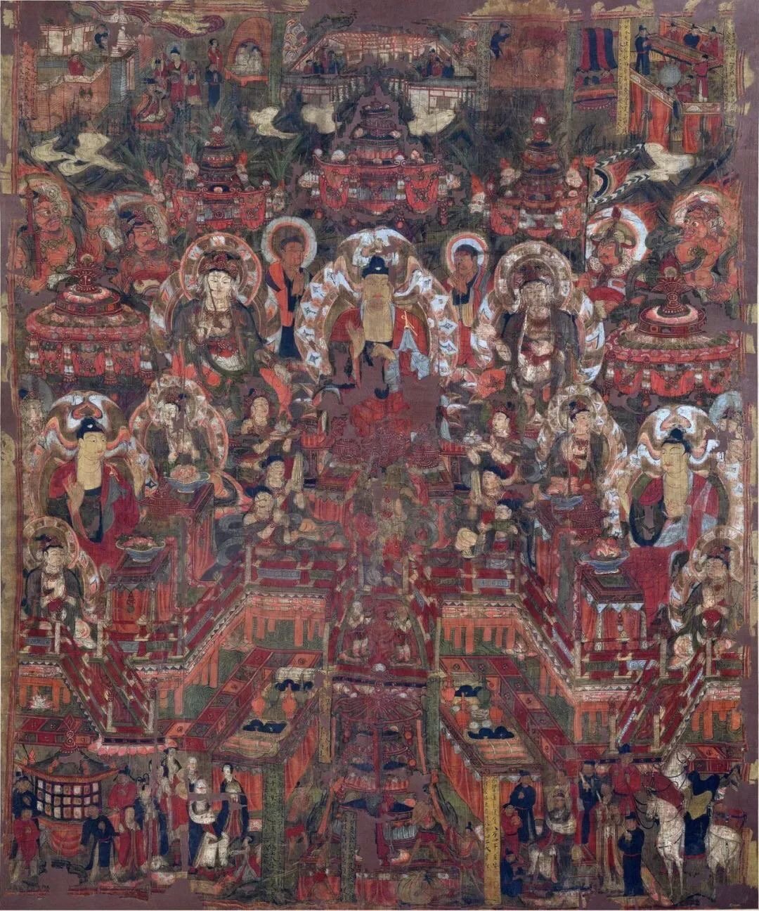 敦煌藏经洞 | 唐代佛画《弥勒下生经变相图》 | 大英博物馆 ​​​