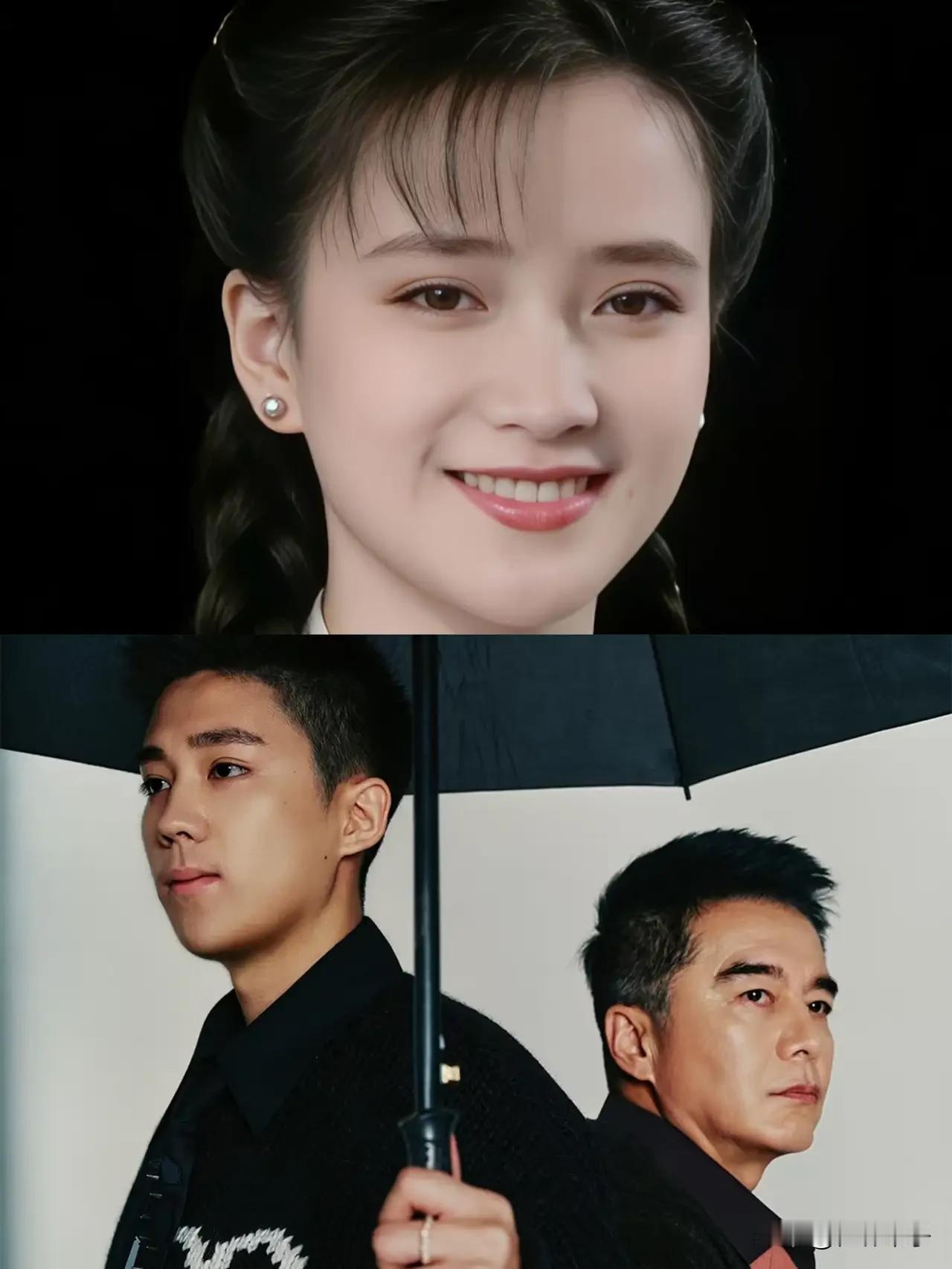 何晴离开，
儿子许何捧着骨灰，
妹妹捧灵牌。
有人指责何晴前夫许亚军太冷漠:
被