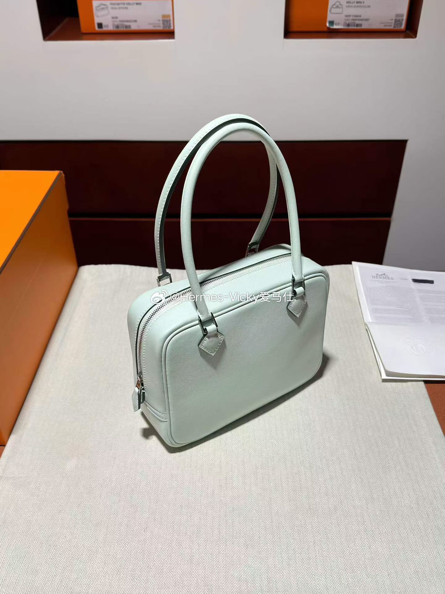 Mini Plume 羽毛包 Swift N3新薄荷绿 银扣 最新Swift皮质