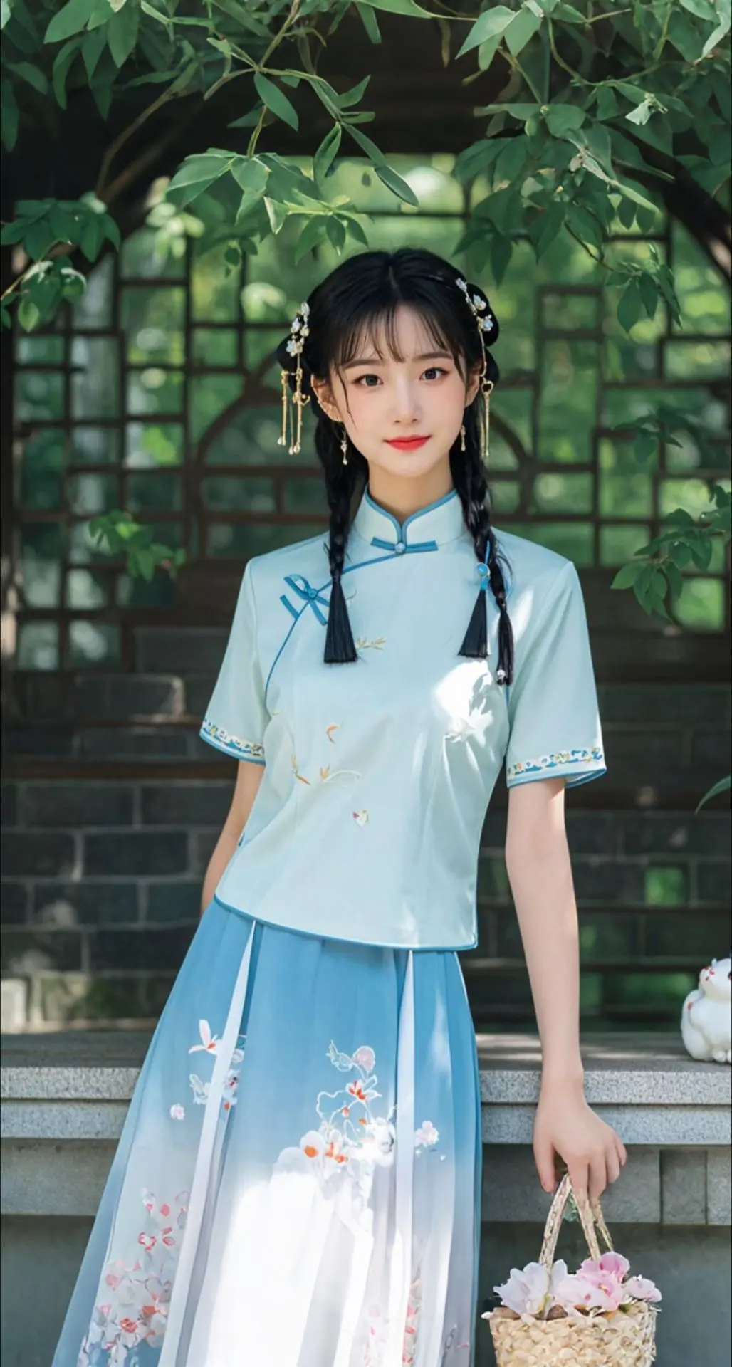 AI扩图 AI扇窗青影柔