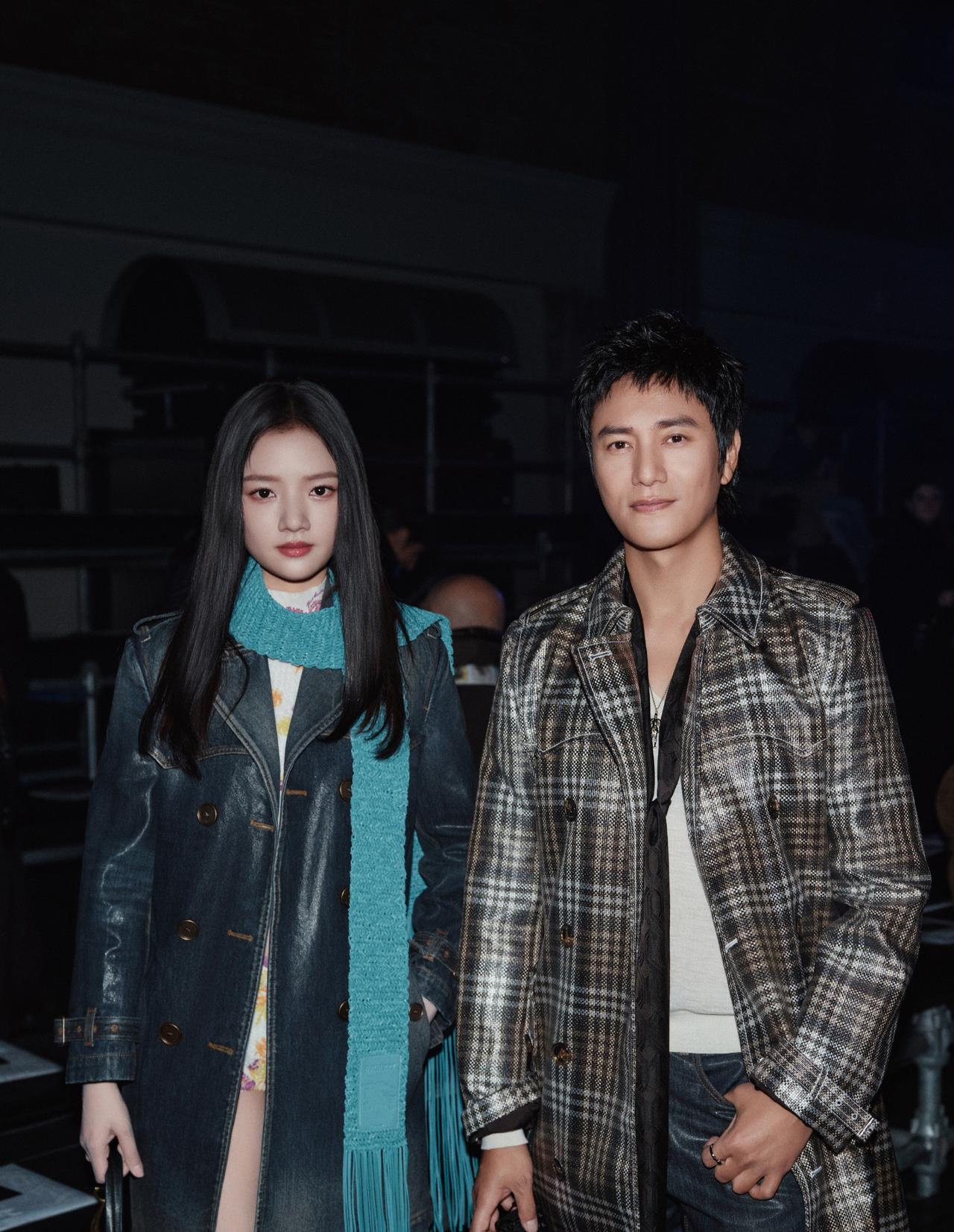 左边是任敏，1999年出生，身高168cm。
右边是陈坤，1976年出生，身高1