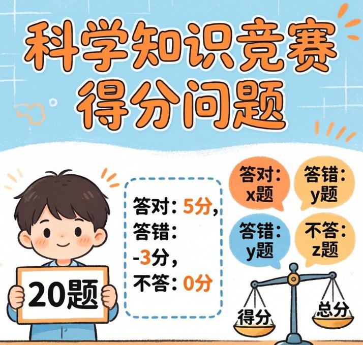 小学经典扣分难题！孩子总做错，弄懂这招秒解

很多小学生遇到这种答对得分、答错扣