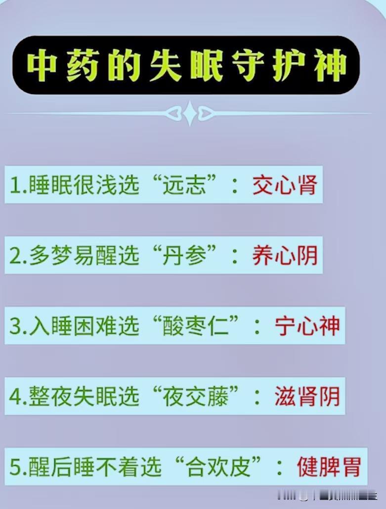 总是睡不好，爱失眠，不妨看看这5个药，让你一觉到天明

有的人晚上经常睡不好，第