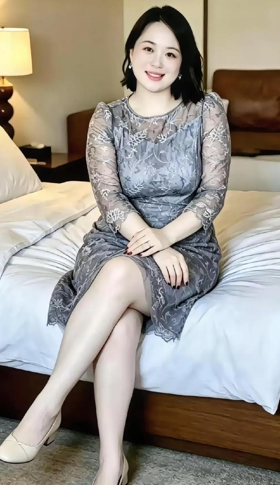 我敢打赌！
这个美女一定是贤妻良母！不信你看图就知道了。

珠圆玉润，一脸富态，