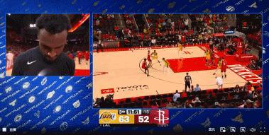 詹姆斯偷袭布朗尼詹姆斯给了布朗尼一巴掌 父子局！湖人vs火箭 半场战罢，布朗尼接