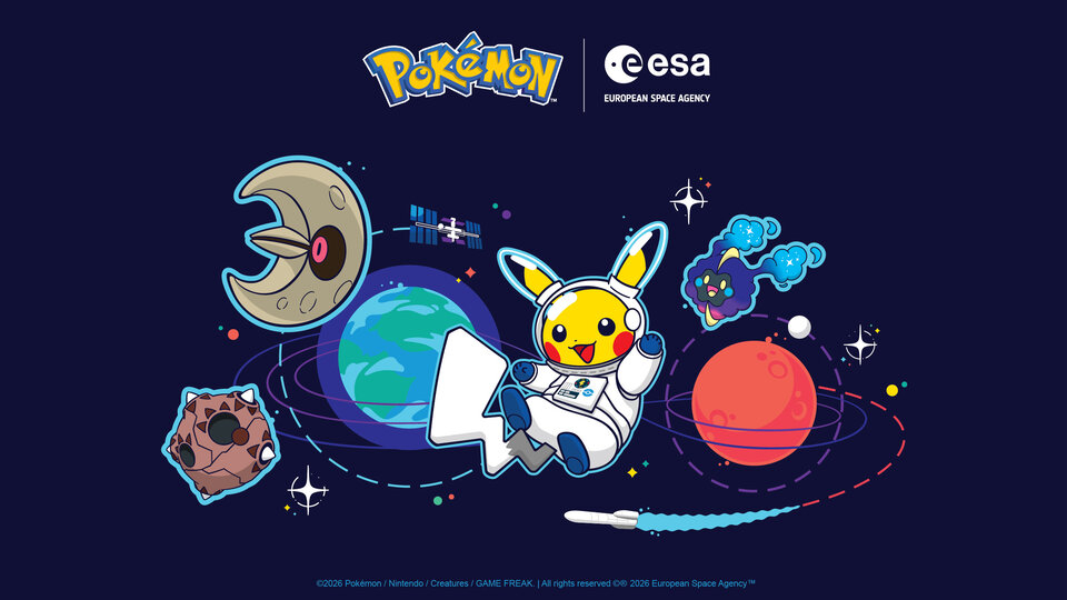 宝可梦 x 欧洲航天局 合作，4月11日至6月17日期间，有一只宇宙皮卡丘被送到