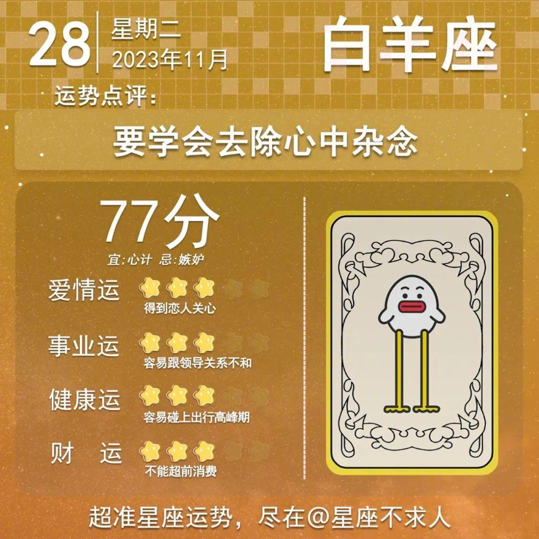 11月28日运势来啦