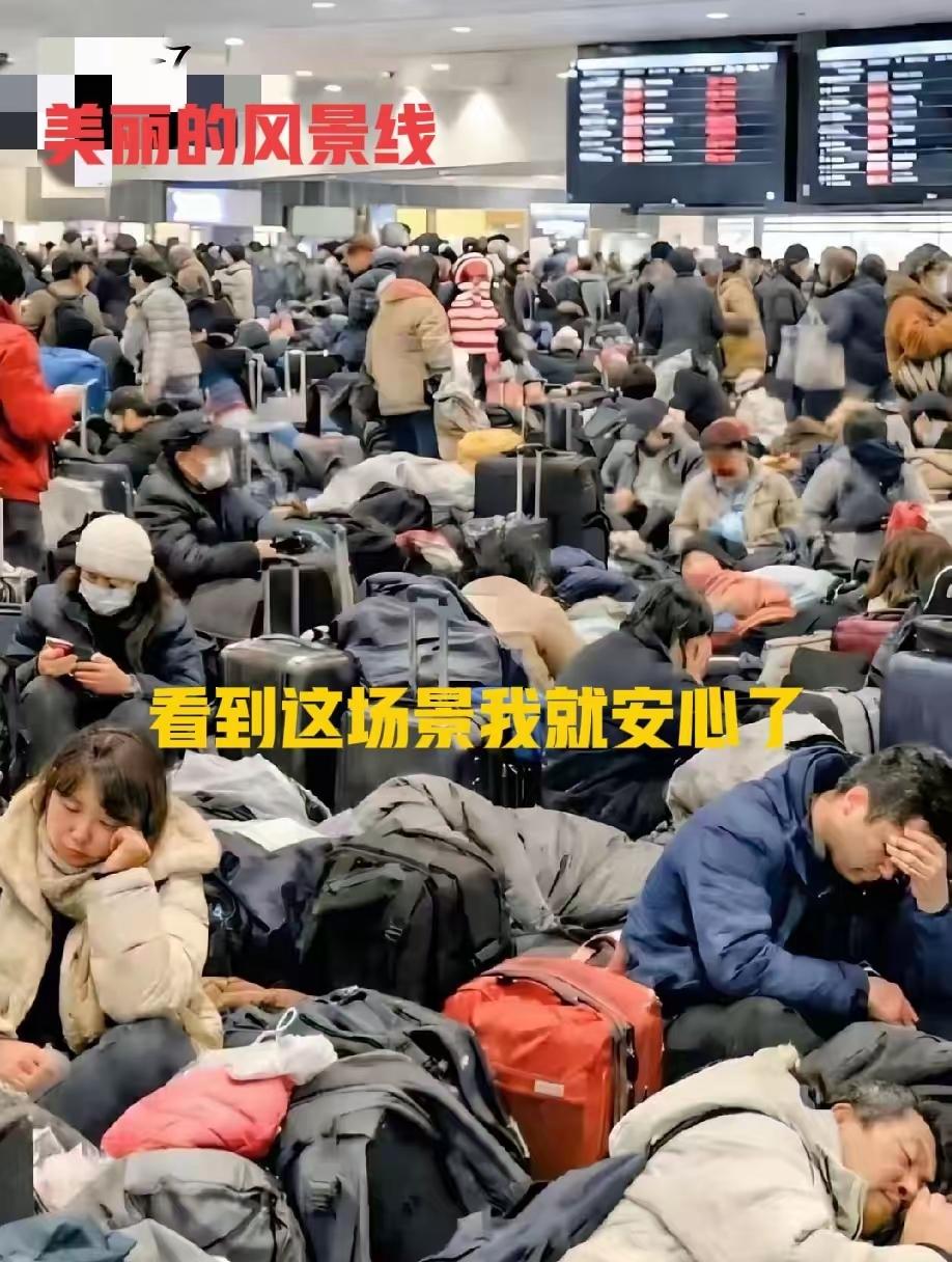 日本北海道机场最近有群人闹得挺欢实，被一些人称作“别样风景线”。
说实话，这种场