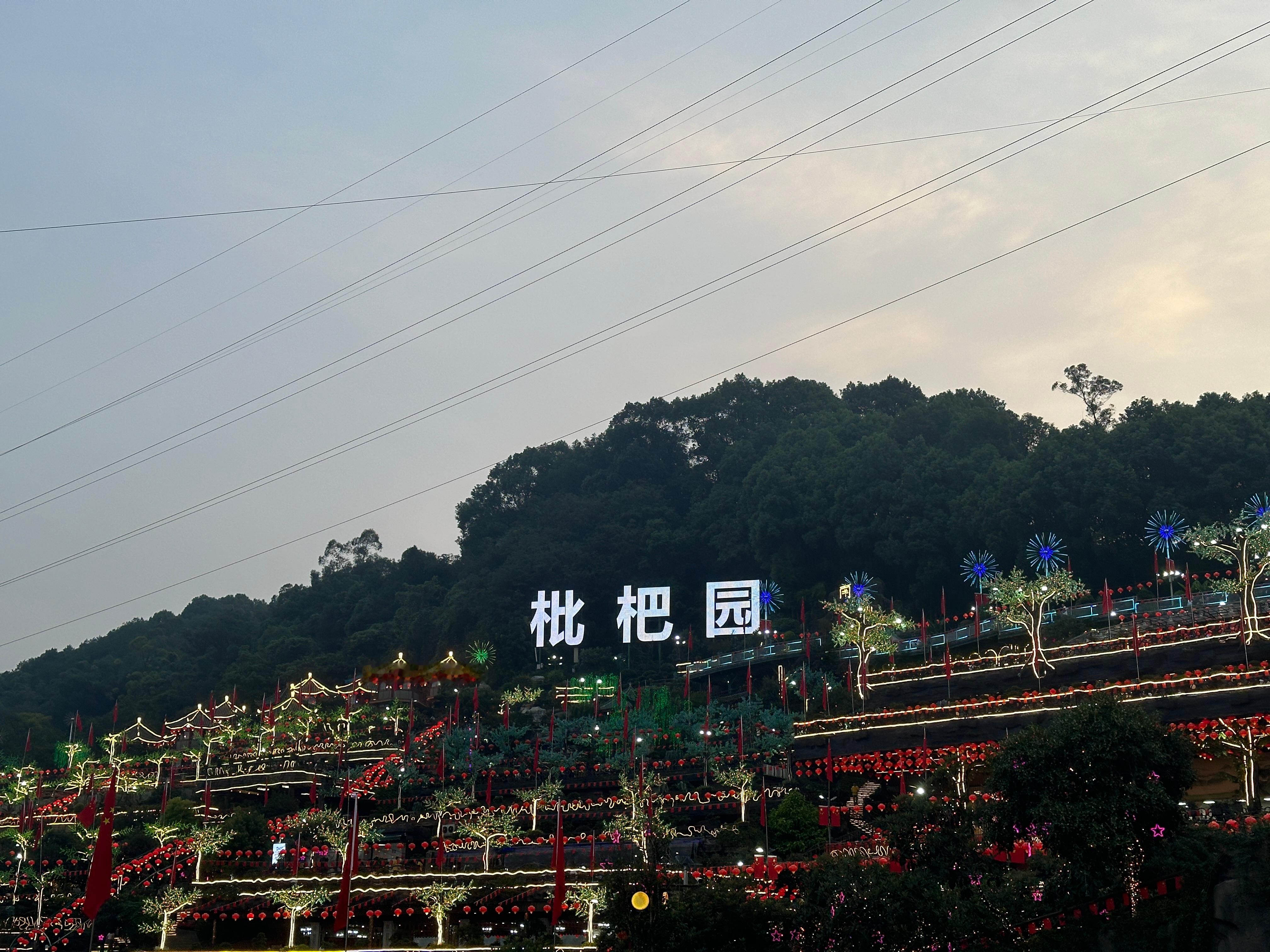 来重庆这么多次 第一次来南山枇杷园火锅这里还是吉尼斯最大火锅场地保持者吃个火锅儿