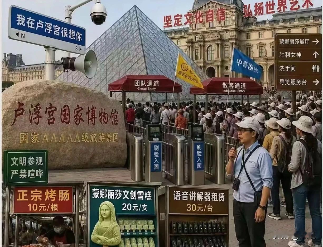 我们很多景区都是这个套路：在景区20公里设置旅客集散地，让你坐摆渡车去景区，进门