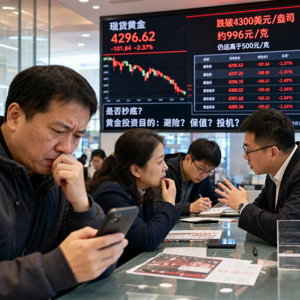 现货黄金跌破4300美元关口，一下子又把大家的注意力拉回到了金价上。很多人第一反
