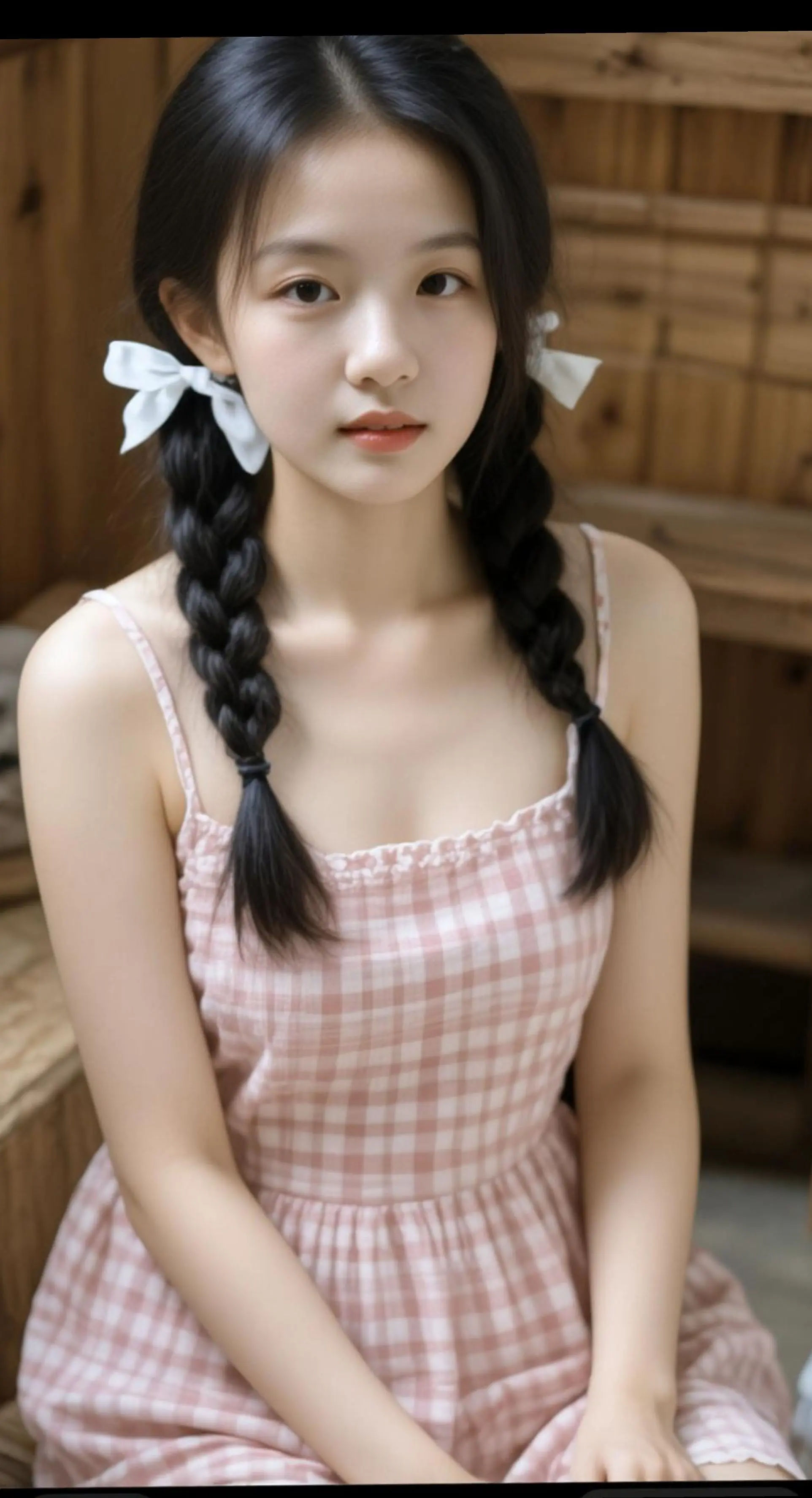 AI双辫甜系写真 ai创作