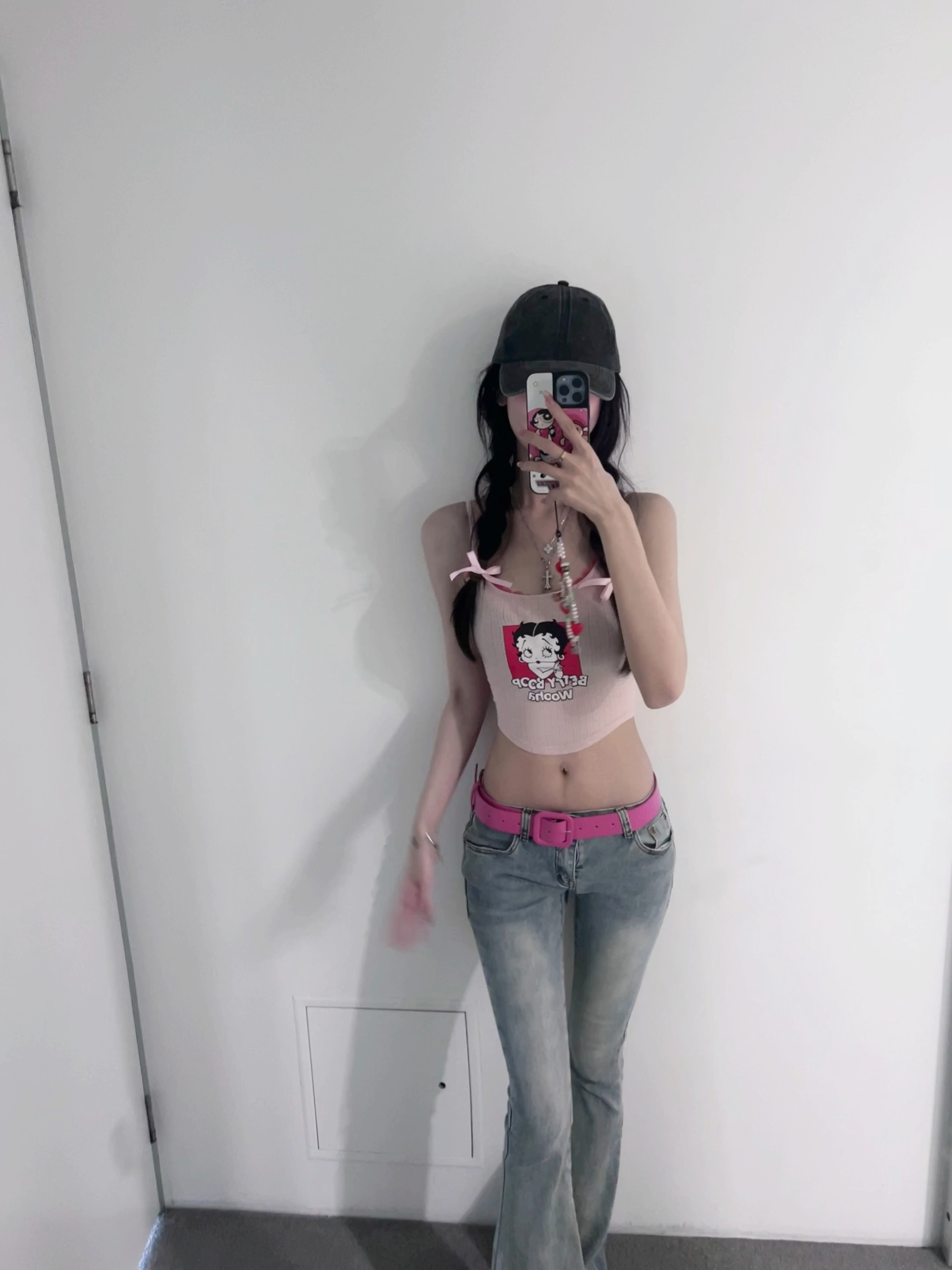 低腰牛仔裤 真的很显腰线 ​​​