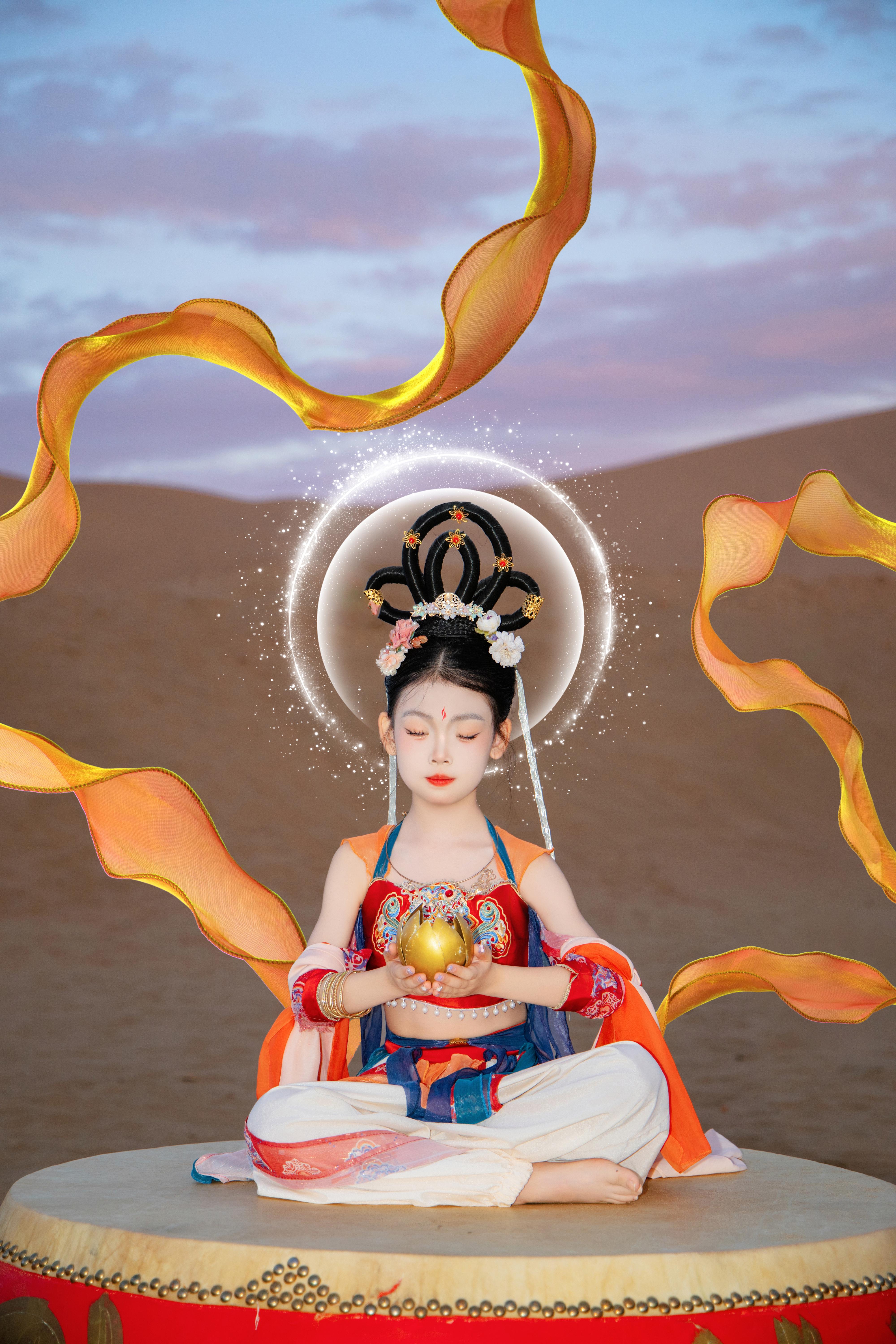 敦煌儿童飞天，带你开启梦幻之旅 ❗。