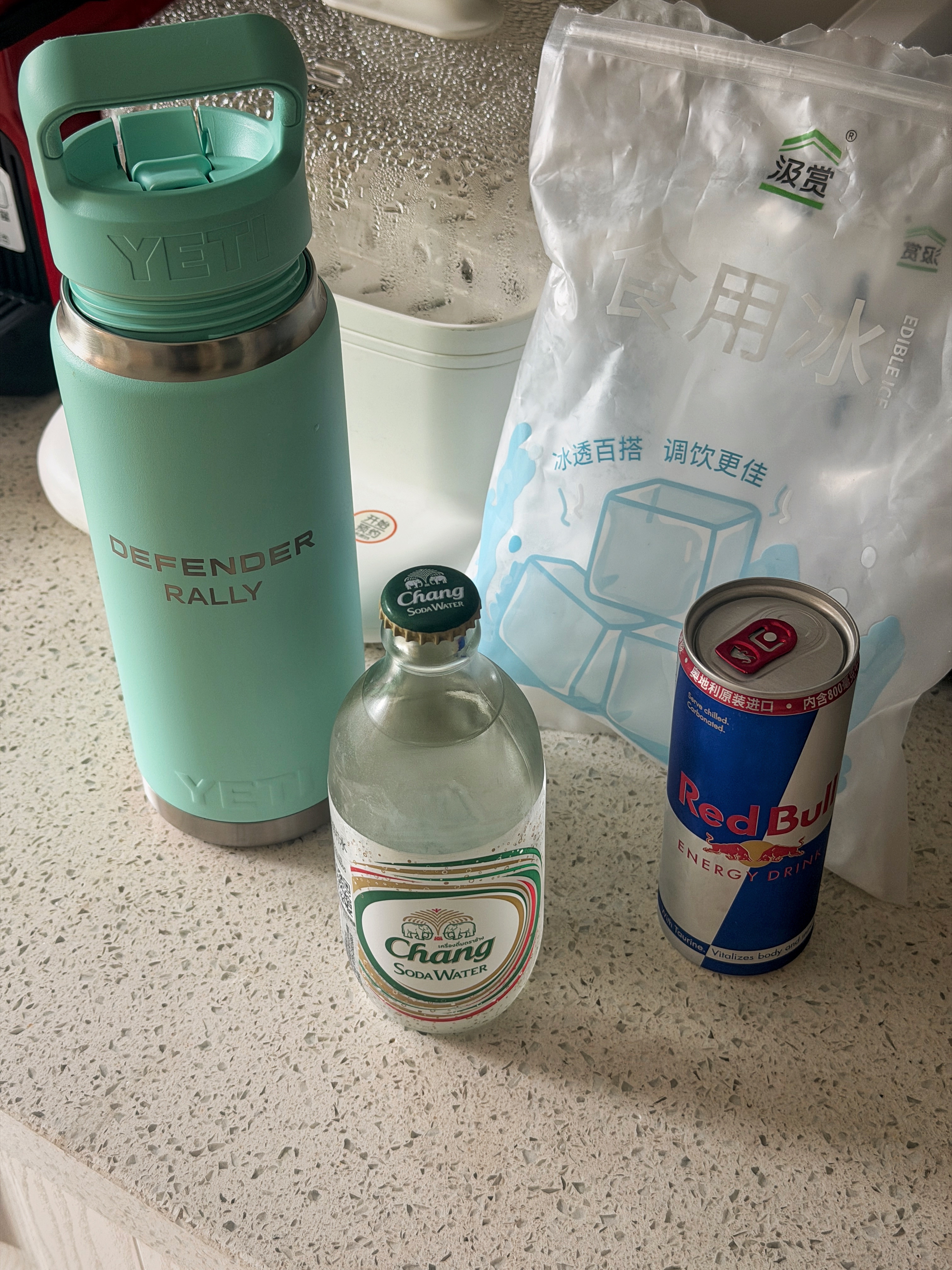 出门健身，老样子冰红牛+冰气泡水+冰🧊欣哲频道 ​​​