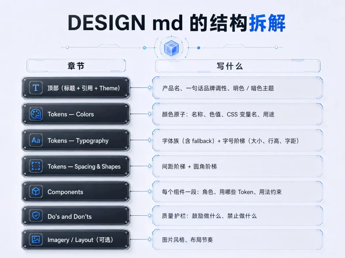 AI 写界面总跑偏？给它一份 Design.md 就稳了19分钟阅读全文 👉 