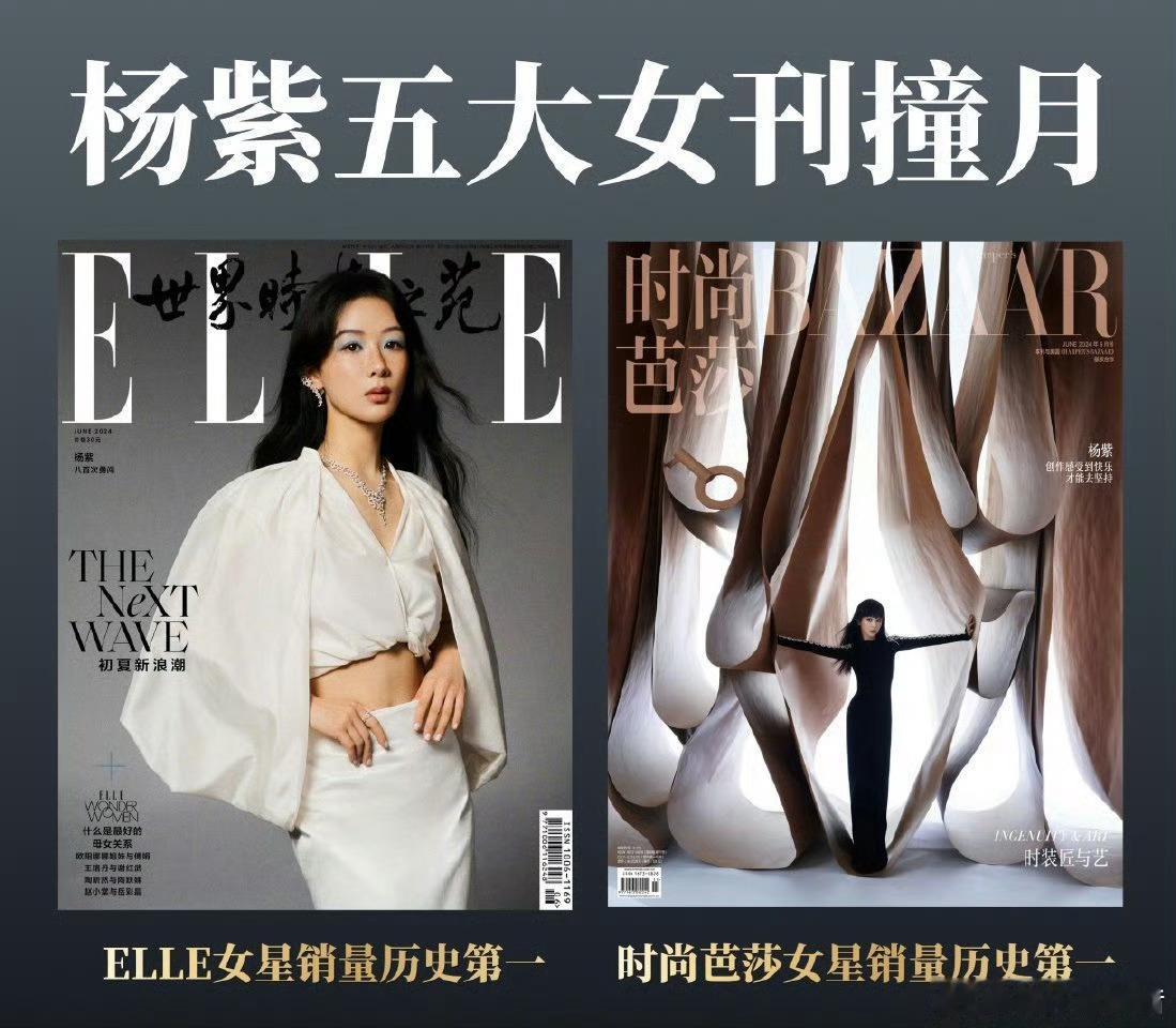 2024年度封面之星TOP10 爆剧花杨紫在2024年时尚之路开挂了，五大销量遥