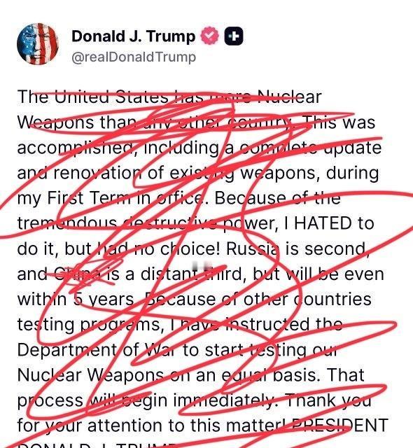 33年來首次！川普下令美國立即重啟核武試驗