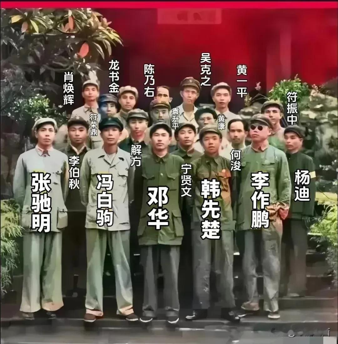 邓华，韩先楚解放海南岛以后指挥官的合影！都是真正的虎将，这些将军从东北一直打到海
