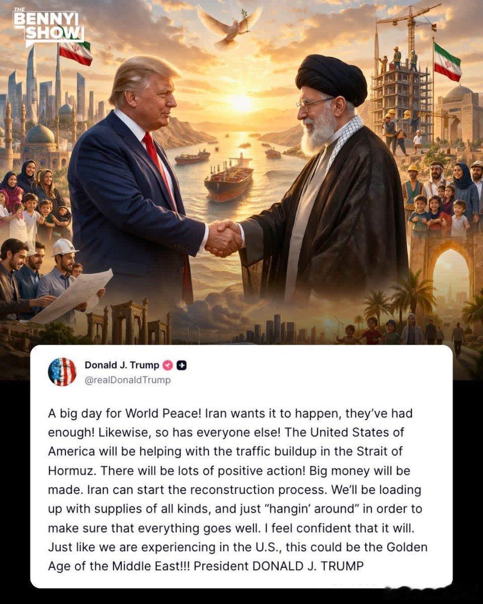 特朗普：美国将与伊朗密切合作，我们已经认定伊朗正在经历一场非常富有成效的政权更迭