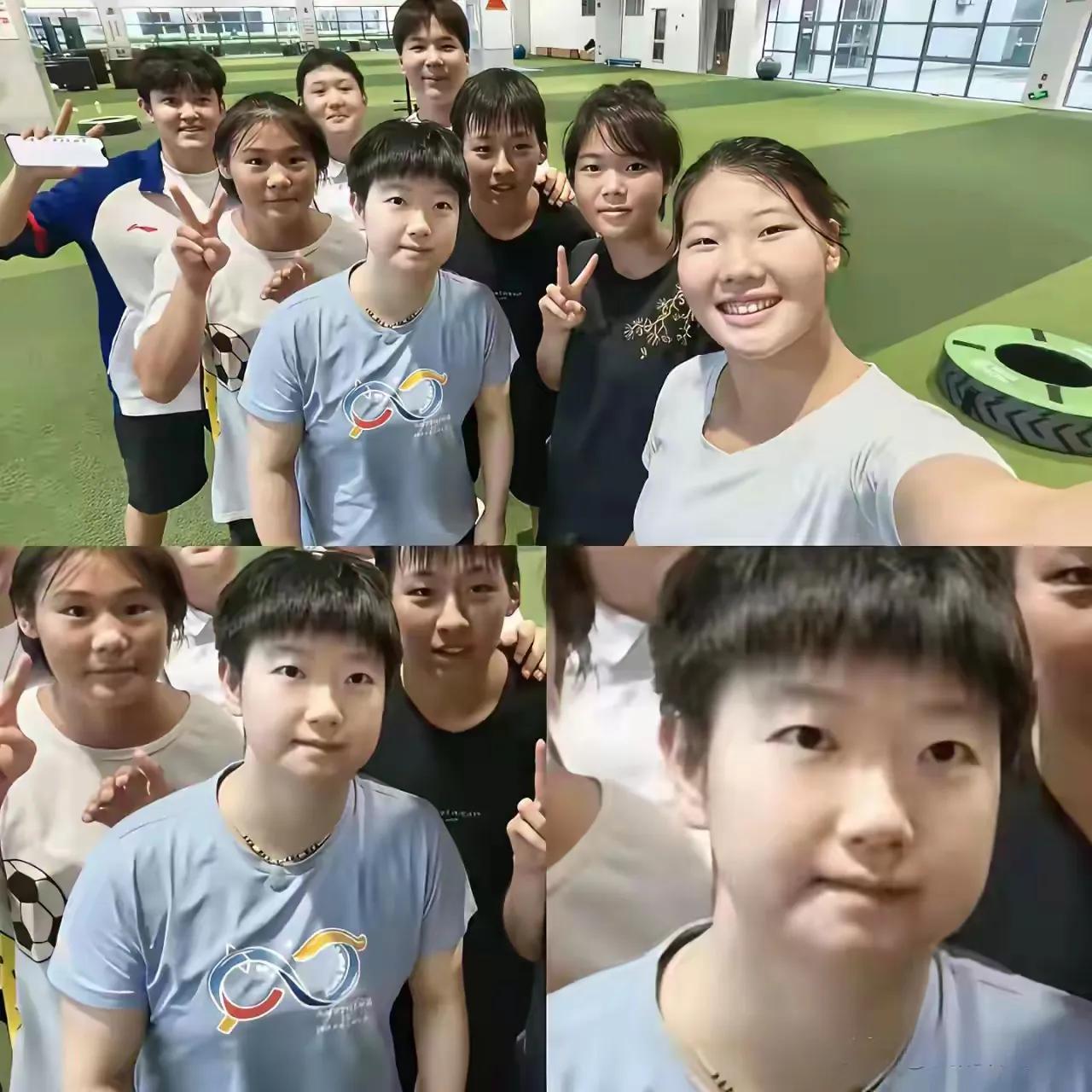 【孙颖莎肉眼可见一丝疲惫】崇明集训流出来合照，可以捕捉到孙颖莎现阶段真实的处境，