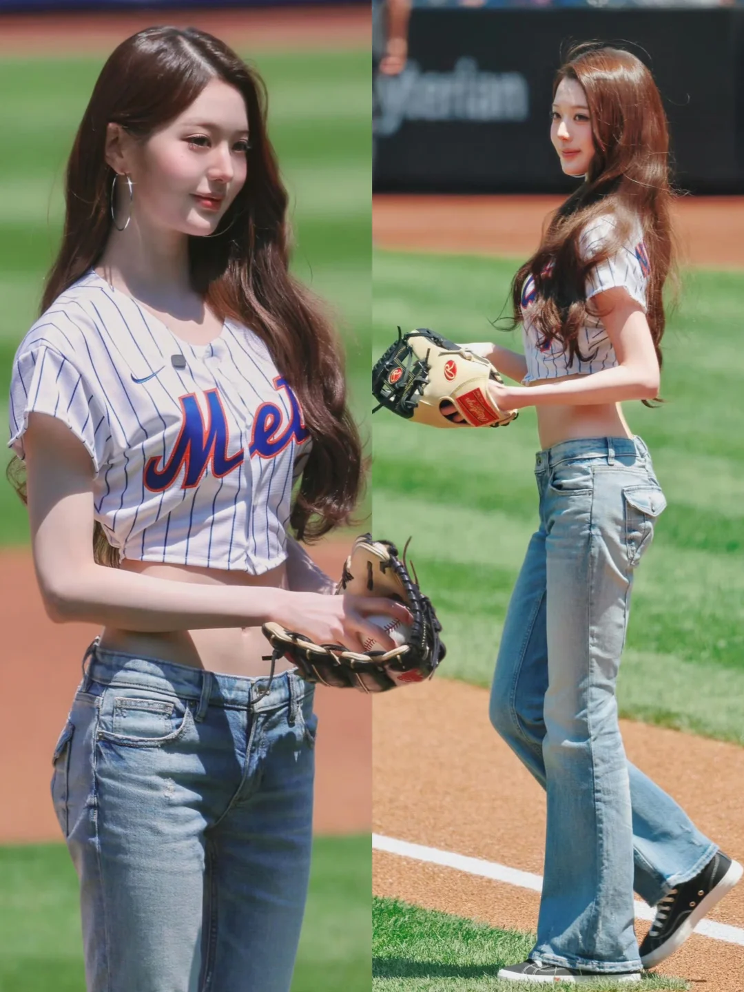 纽约毒辣阳光下，元英的开球照⚾️