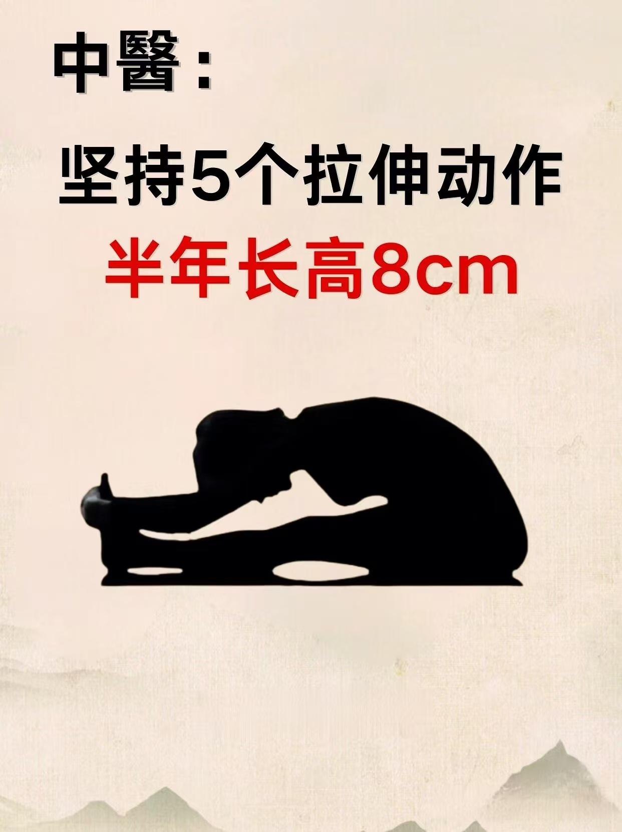 坚持拉伸，促长高！