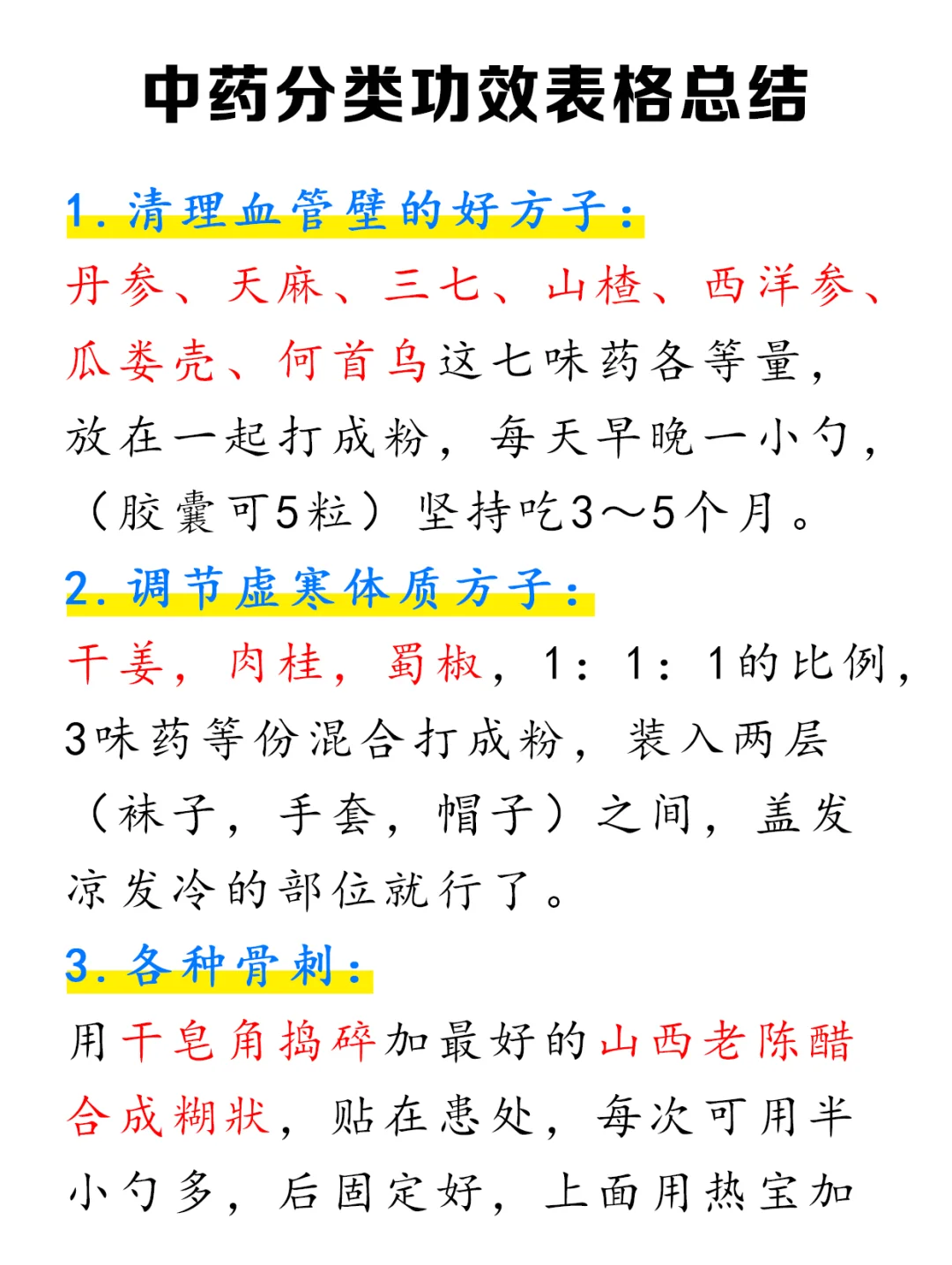 医生常用到的140个方子👋背下来