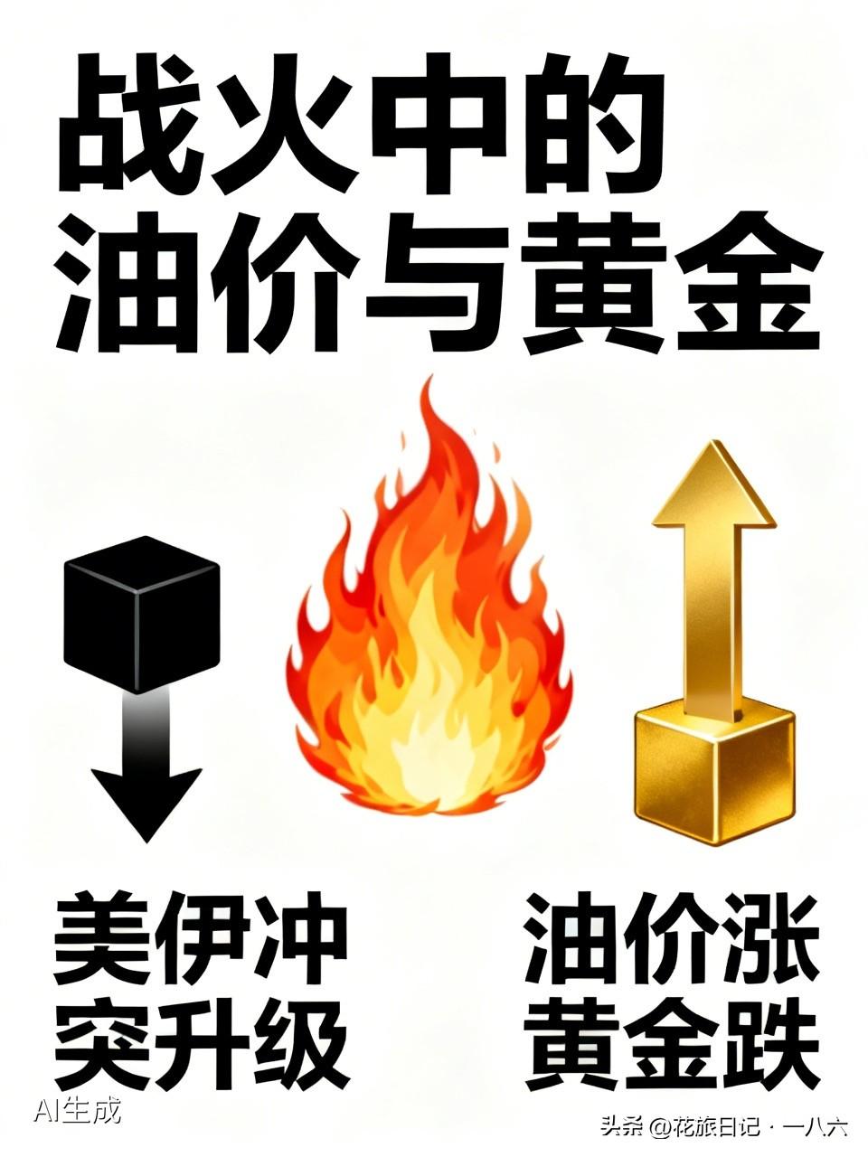 颠覆认知！战火四起油价大涨，黄金为何反而大跌？
 
中东局势直接拉满！美伊实打实