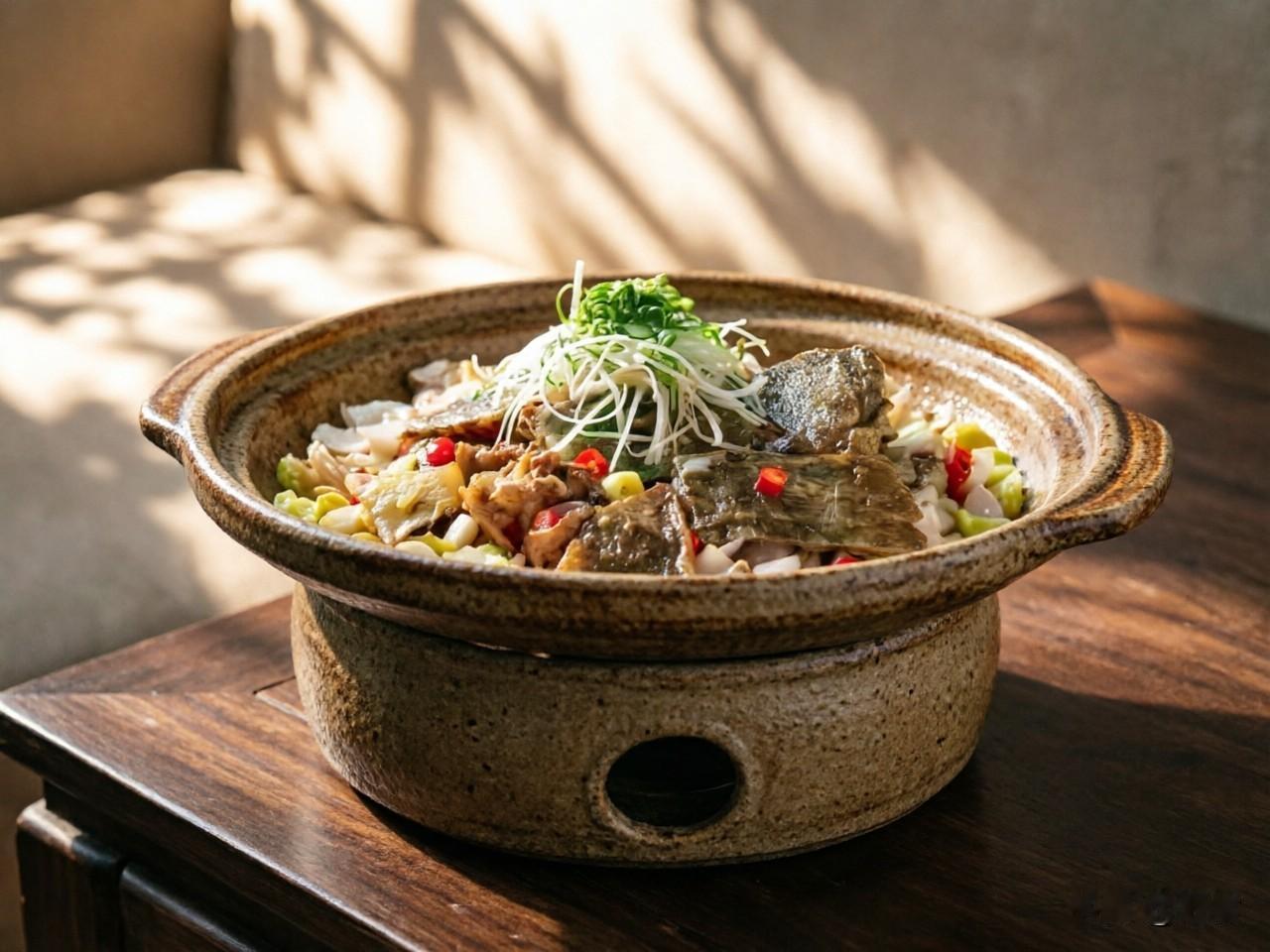 板栗葱爆甲鱼

【食材准备】

主料：甲鱼 1只（约500克，斩3厘米块，请摊主