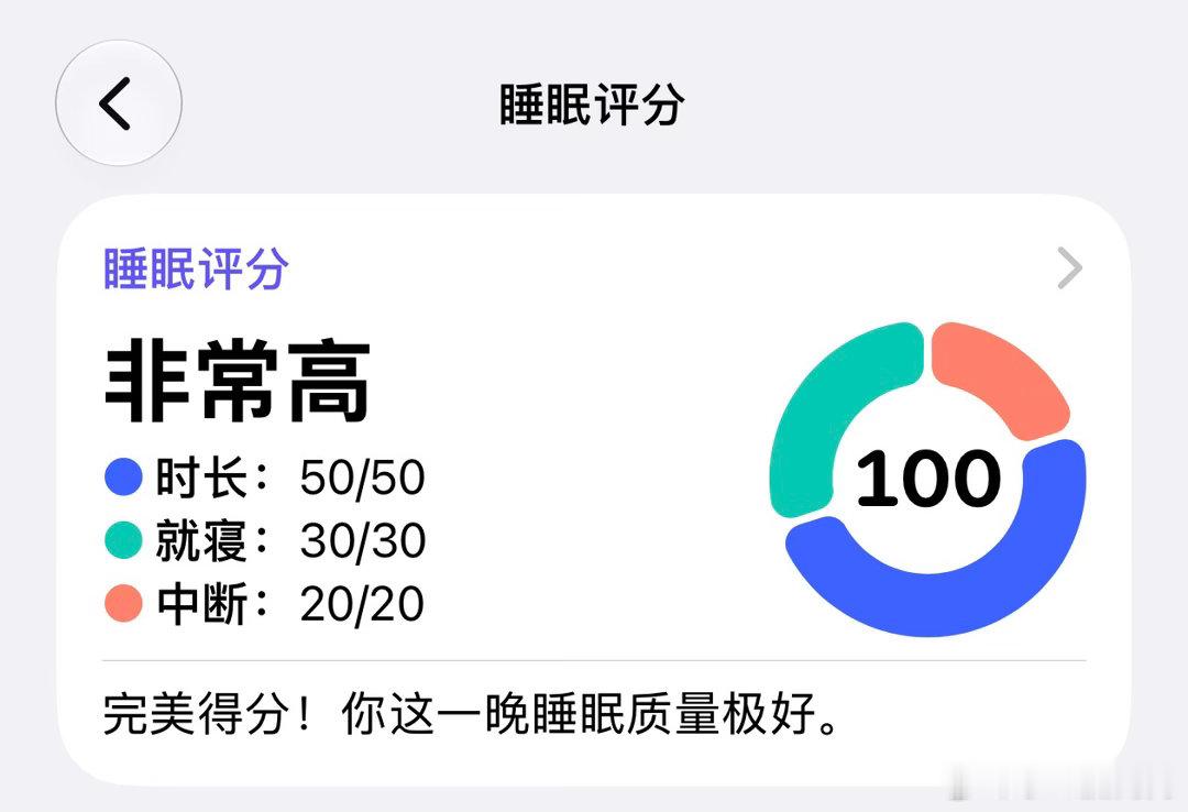 这个睡眠评分完全图一乐，100分还是感觉困