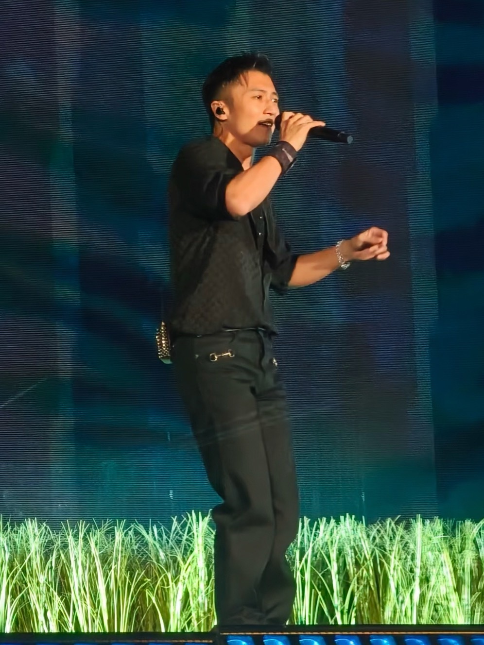 谢霆锋南京演唱会我以为鸟巢一身白已经巅峰，没有想到，一身黑更帅！！！