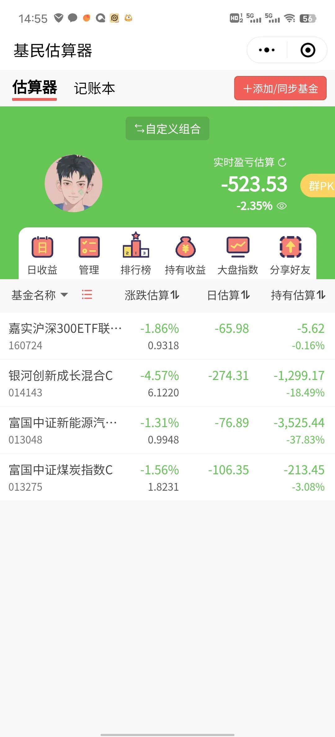 GG，今天吃了一碗大面！一片绿！亏麻了。