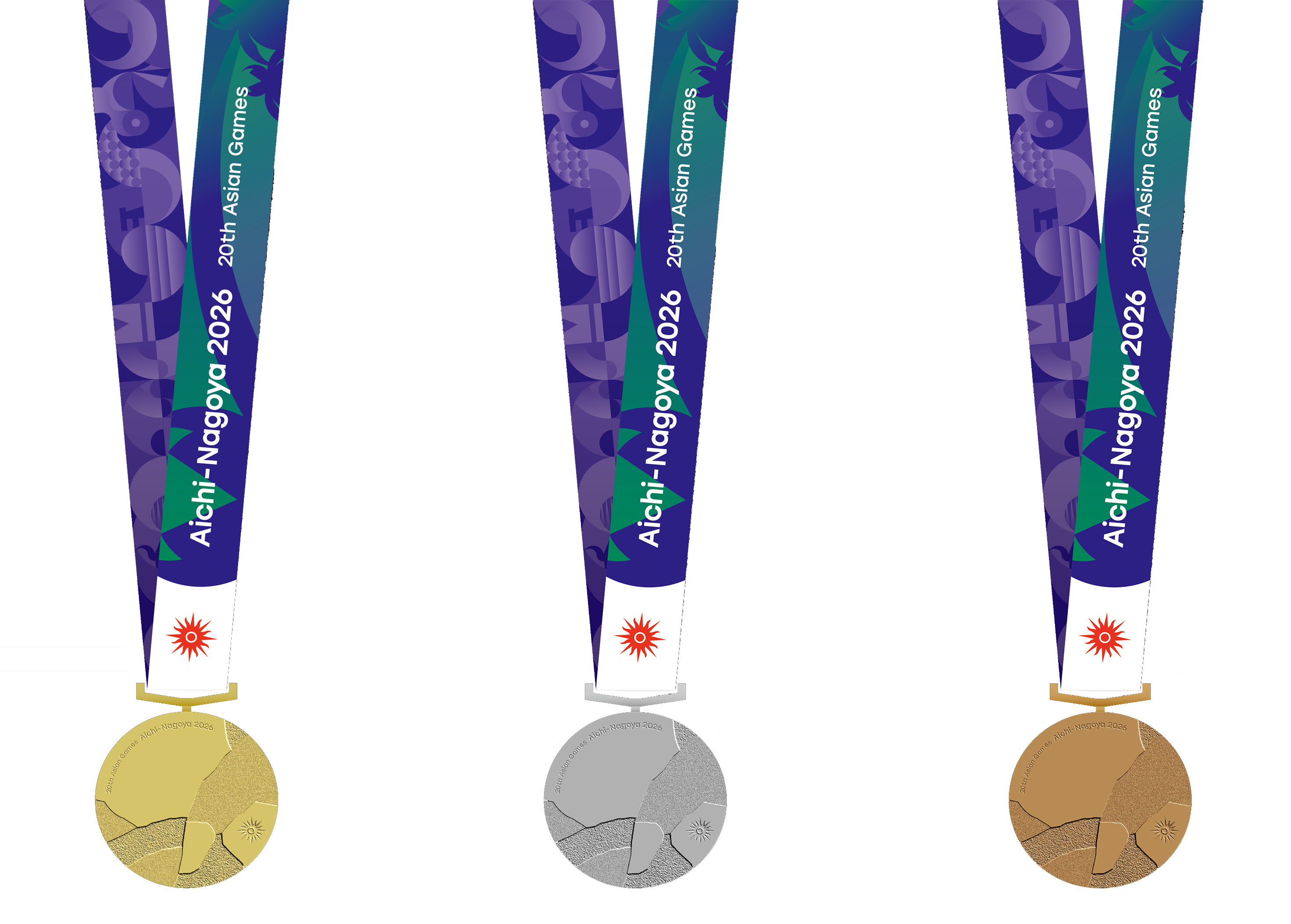爱知·名古屋第20届亚运会奖牌发布🥇🥈🥉奖牌正面为亚洲奥林匹克理事会OCA