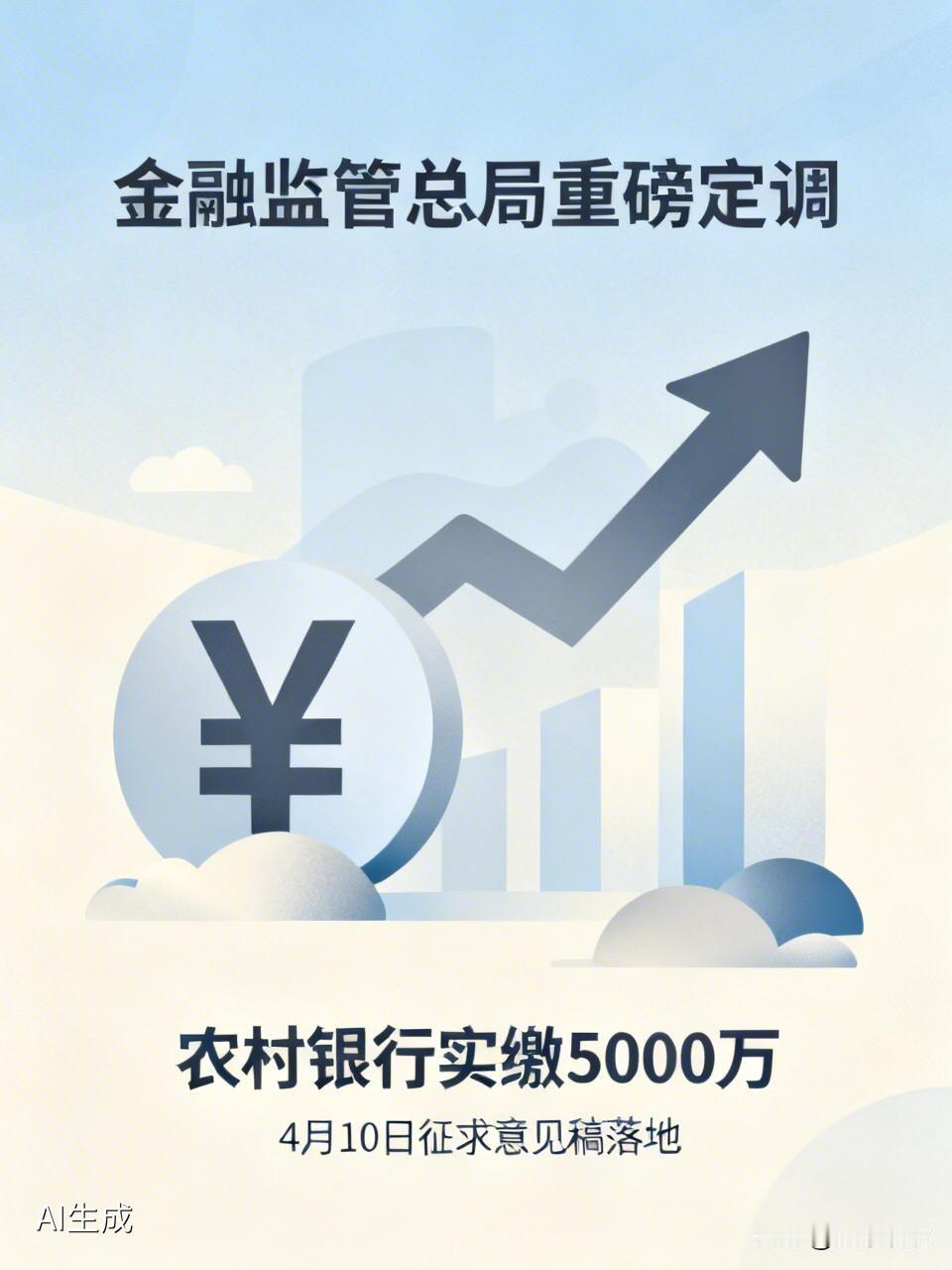 金融监管总局重磅定调！开农村银行门槛定了：实缴5000万，一分不能少

  农村