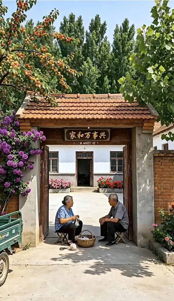 地里有活共同干，
闲时坐下聊聊天。
遇事总是商量做，
平安喜乐福寿添。