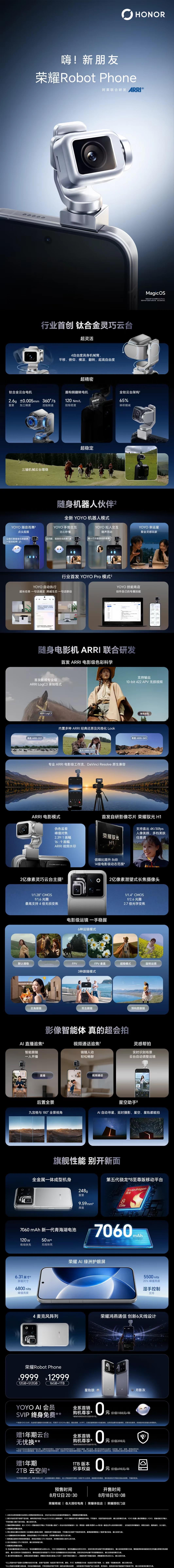 荣耀RobotPhone，打破传统想象，开启机器人
一图读懂荣耀RobotPho