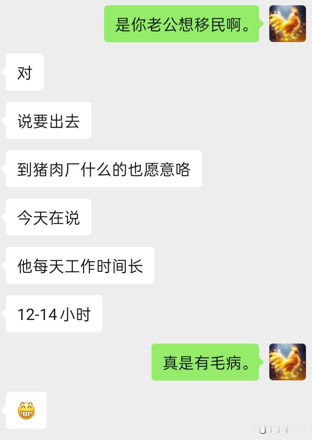 我朋友老公因为工作辛苦，觉得太卷，居然想移民。
我直接跟她说，如果她老公要移民就