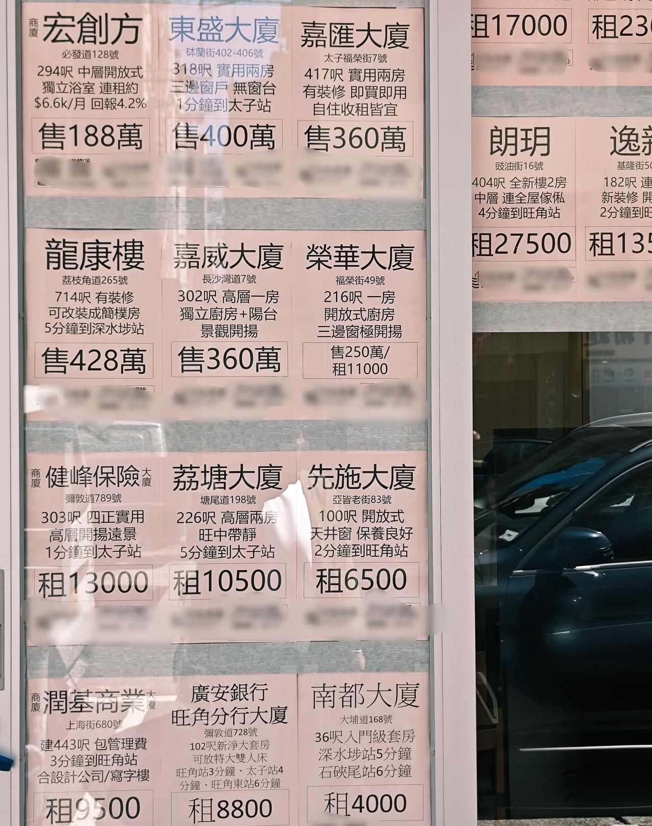 香港寸土寸金，在旺角的租金上具象化了。
在香港旺角，30年以上楼龄的房子，300