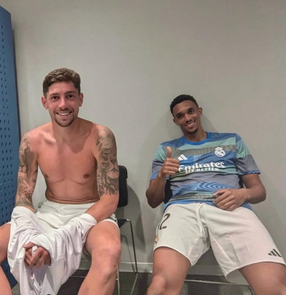 📸巴尔韦德和特伦特接受兴奋剂检测。2025世俱杯halamadrid ​​​