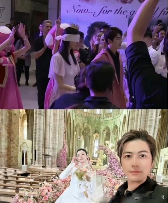 奚梦瑶何猷君婚礼有一点让人很奇怪的地方，那就是奚梦瑶入婚礼会场的时候，不像传统婚