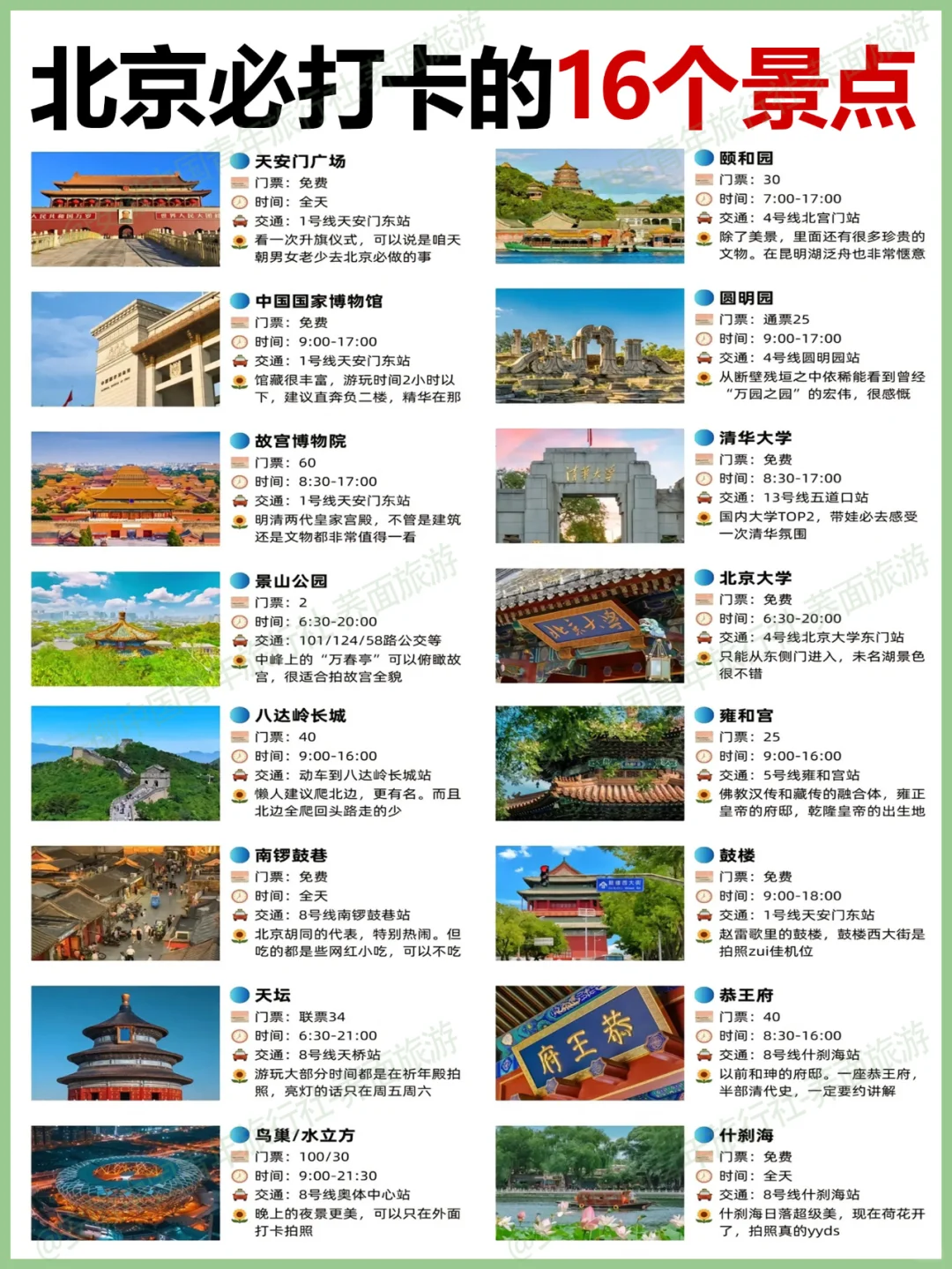 😭再也找不到比这还详细的北京旅游攻略了