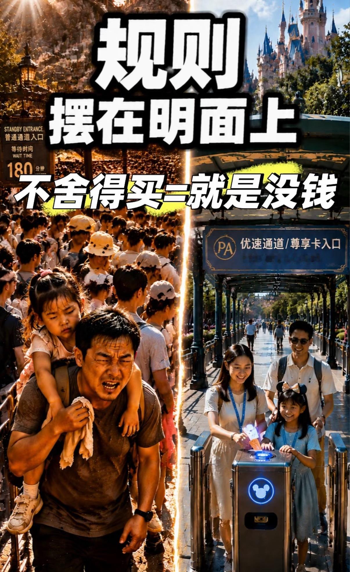 迪士尼优速通 很多人反感乐园优速通其实本质上只是恨自己没钱买不起别人花钱买服务为