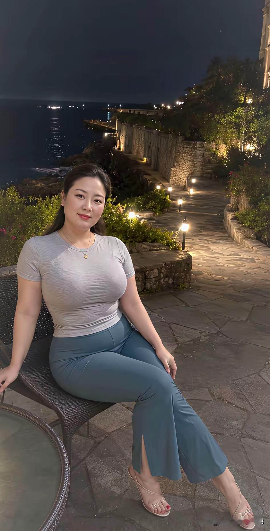 娶妻就应该娶这样的
 
夜色临海，晚风温柔。不追求浮夸装扮，一身简约穿搭，从容大