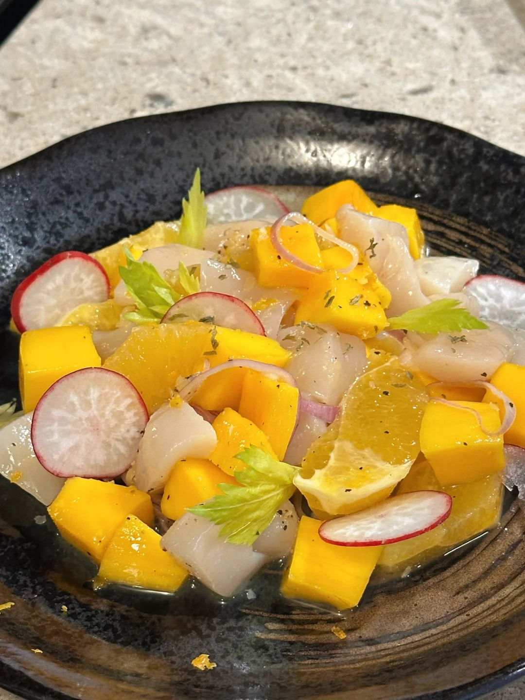 和风香橙扇贝ceviche🐚招待朋友的保留菜式