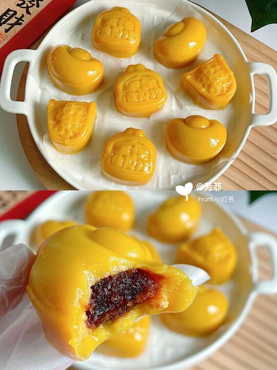 无油低糖❗️南瓜山楂糯米糕，一次成功不塌陷